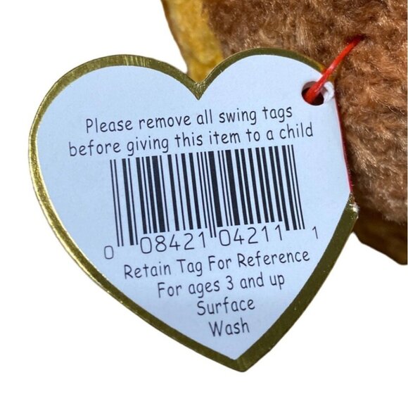 Ty Beanie Baby Kiwi Bird Plush Toy 1998 Retired Collectible Brown/Yellow Stuffed - Picture 8 of 10